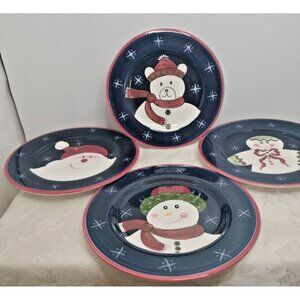 Cellar Christmas Twilight Collection 8 Salad Plates New In Box